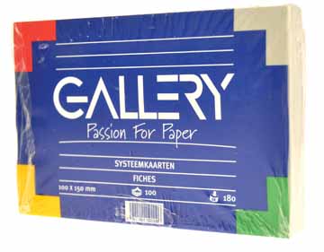 Systeemkaart Gallery 10x15cm 180g blanco wit (100)