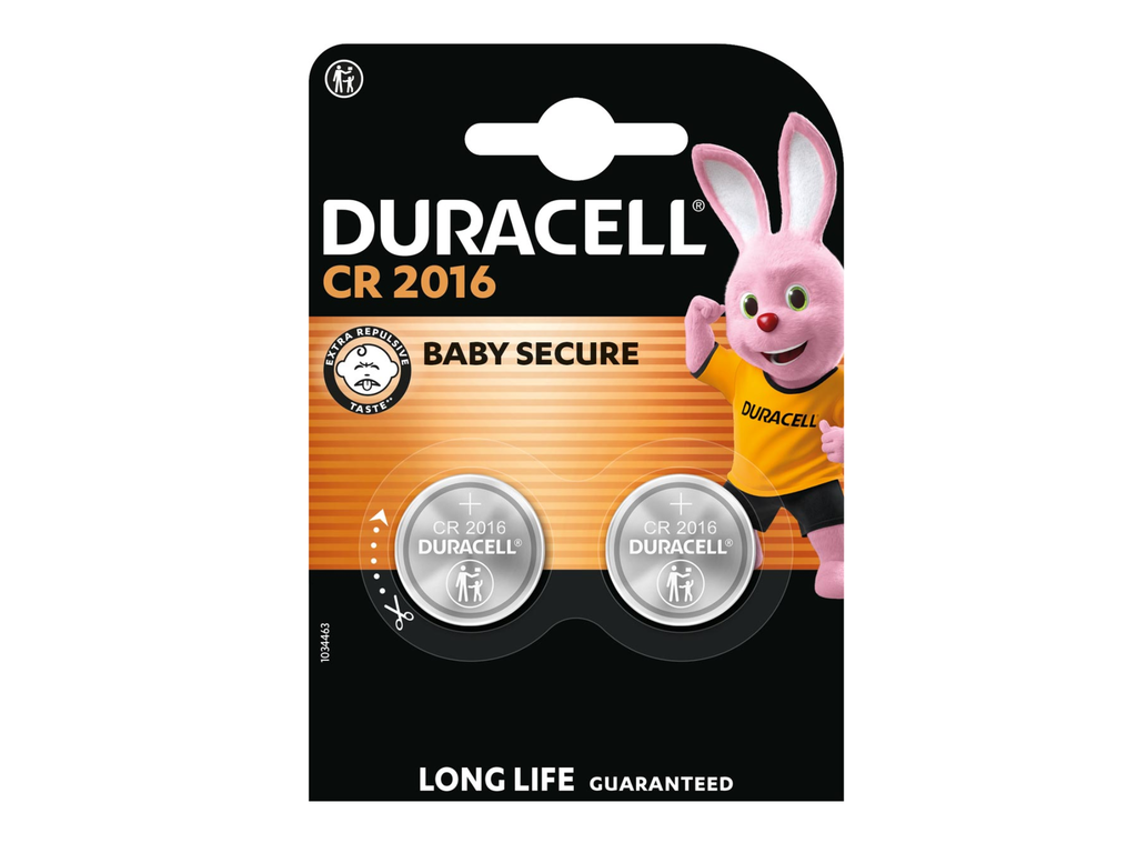 Knoopcelbatterij Duracell CR2016 3V (2)