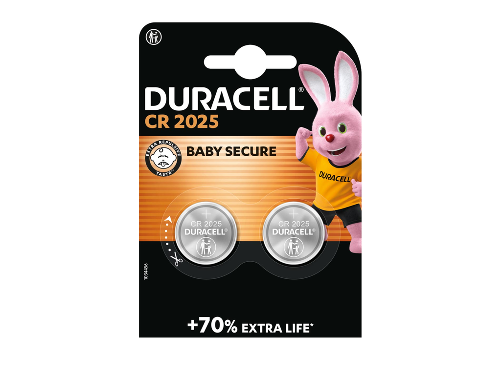 Knoopcelbatterij Duracell CR2025 3V (2)