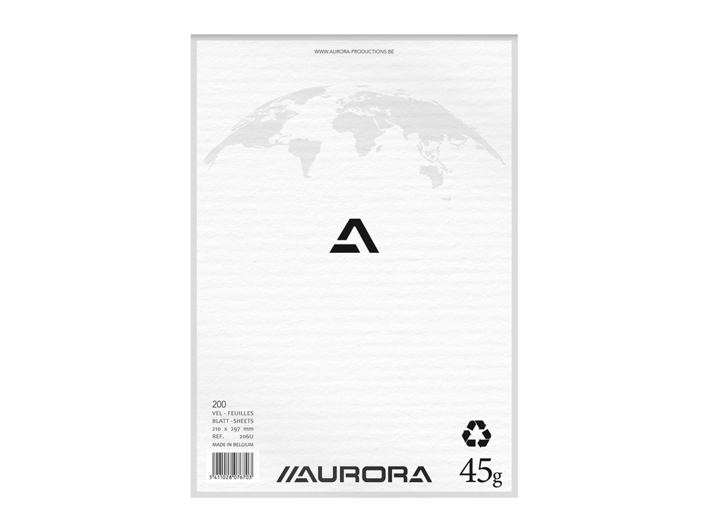 Kladblok Aurora A5 13,5x21cm blanco 200vel