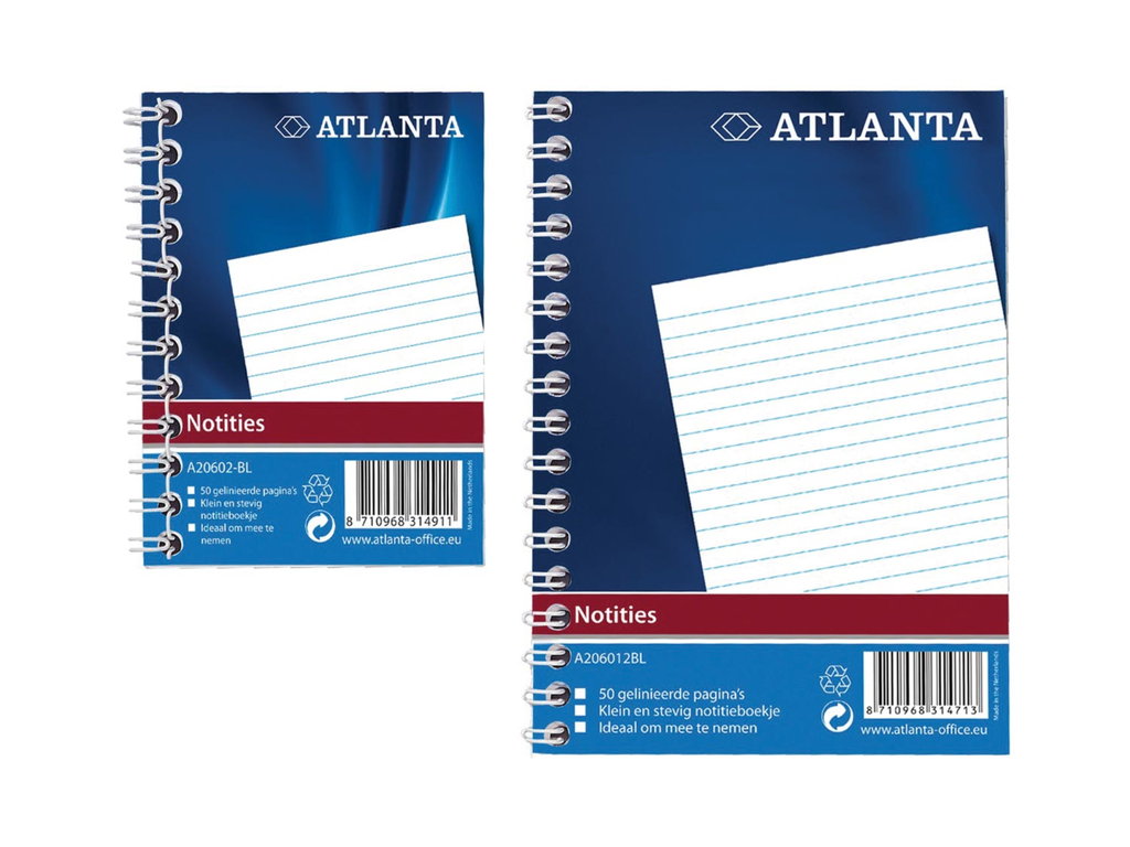 Notitieboek Jalema Atlanta A6 gelijnd blauw