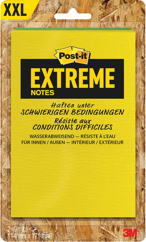 Memoblok Post-it Extreme 114x171mm 25vel assorti (2)