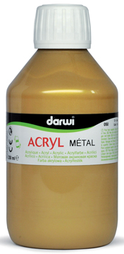 Acrylverf Darwi Metal Effect 250ml goud