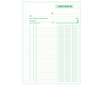 Facturen Exacompta karton 29,7x21cm 50blad dupli zelfkopiërend nederlandstalig