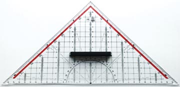 Geodriehoek Mobius plastic 32cm