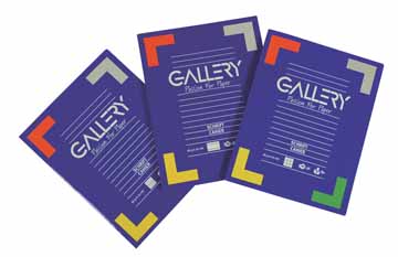 Schrift Gallery A5 gelijnd 75blz assorti