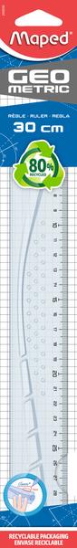 Meetlat plastic Maped geometric 30cm