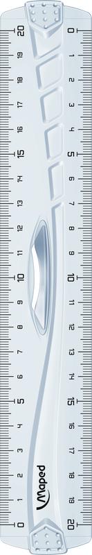 Meetlat plastic Maped geometric decimeter 20cm