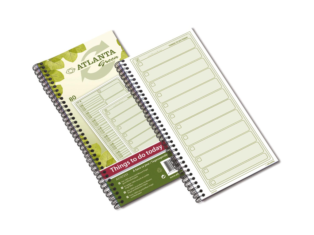 Checklist Atlanta Green To Do Daily 14x29,7cm spiraalbinding