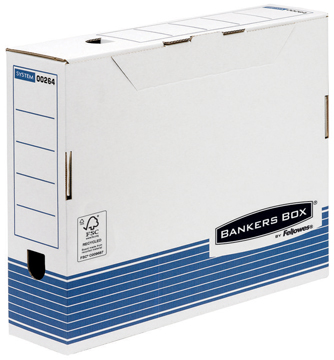 Archiefdoos Fellowes Bankers Box System 260x315mm rug 80mm blauw