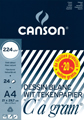Tekenblok Canson A4 224g 20vel