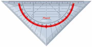 Geodriehoek Maped technic 16cm 45°