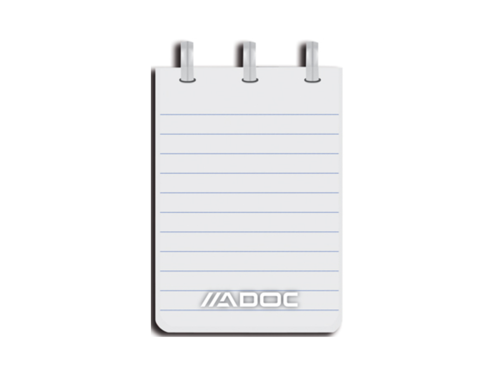 Notitieboek Adoc Colorlines PP A7 gelijnd 144blz met meetlat assorti