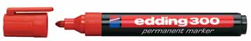 Permanent marker Edding 300 ronde punt 1,5-3mm rood