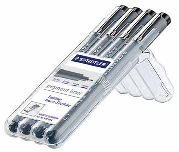 Fineliner Staedtler Pigment Liner 308 ≠ breedtes zwart (4)