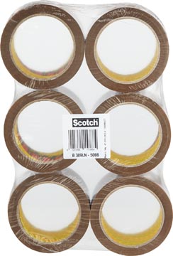 Verpakkingstape Scotch geluidsarm 50mmx66m bruin (6)