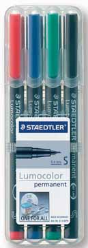 Permanent marker Staedtler Lumocolor OHP 313 ronde punt 0,4mm assorti (4)