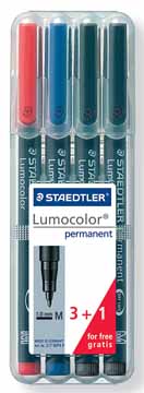 Permanent marker Staedtler Lumocolor OHP 317 ronde punt 1mm assorti (4)