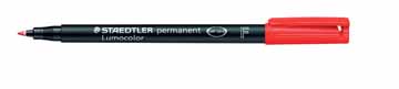 Permanent marker Staedtler Lumocolor OHP 318 ronde punt 0,6mm rood