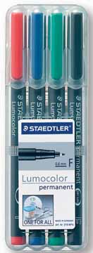 Permanent marker Staedtler Lumocolor OHP 318 ronde punt 0,6mm assorti (4)