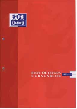 Cursusblok Oxford School A4 90gr gelijnd 100vel