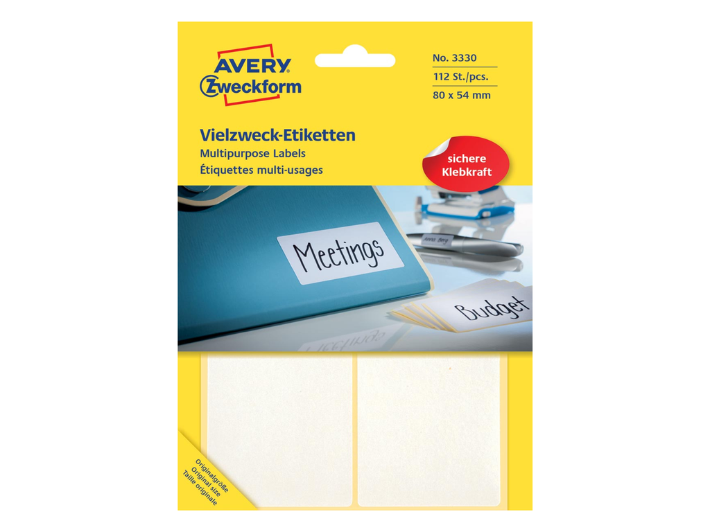 Etiketten Avery 80x54mm wit (112)