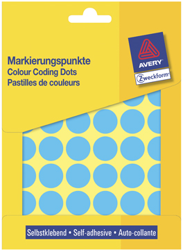 Etiketten Avery Ø18mm blauw (1056)