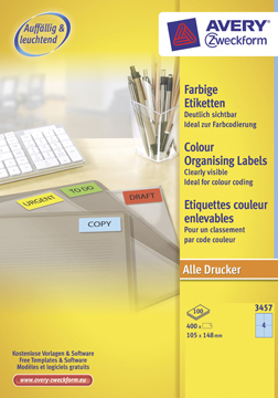 Etiketten Avery 04 etik/bl 105x148mm blauw (100)