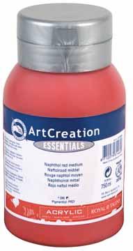 Acrylverf Talens artcreation 750ml naftlolrood middel