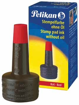 Stempelinkt Pelikan zonder olie 28ml rood