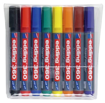 Whiteboardmarker Edding E360 ronde punt 1,5-3mm assorti (8)