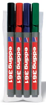 Whiteboardmarker Edding 361 ronde punt 1mm assorti (4)