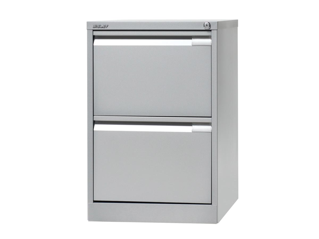 Hangmappenkast Bisley 2 laden zilver