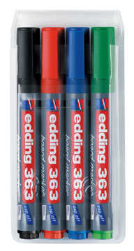 Whiteboardmarker Edding 363 beitelpunt 1-5mm assorti (4)