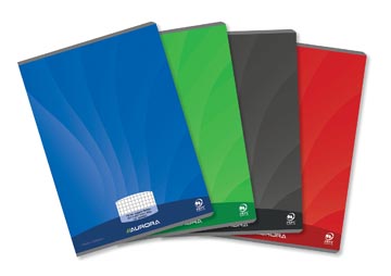 Schrift Aurora Mano karton A4 geniet geruit 72blz met blauwe marge assorti