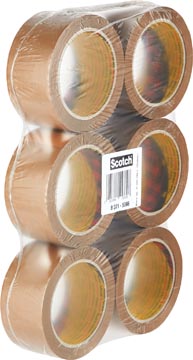 Verpakkingstape Scotch Classic 50mmx66m bruin (6)