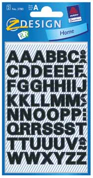 Etiketvel Avery Z-design Home letters 9,5mm weer- en waterbestendig zwart (2)
