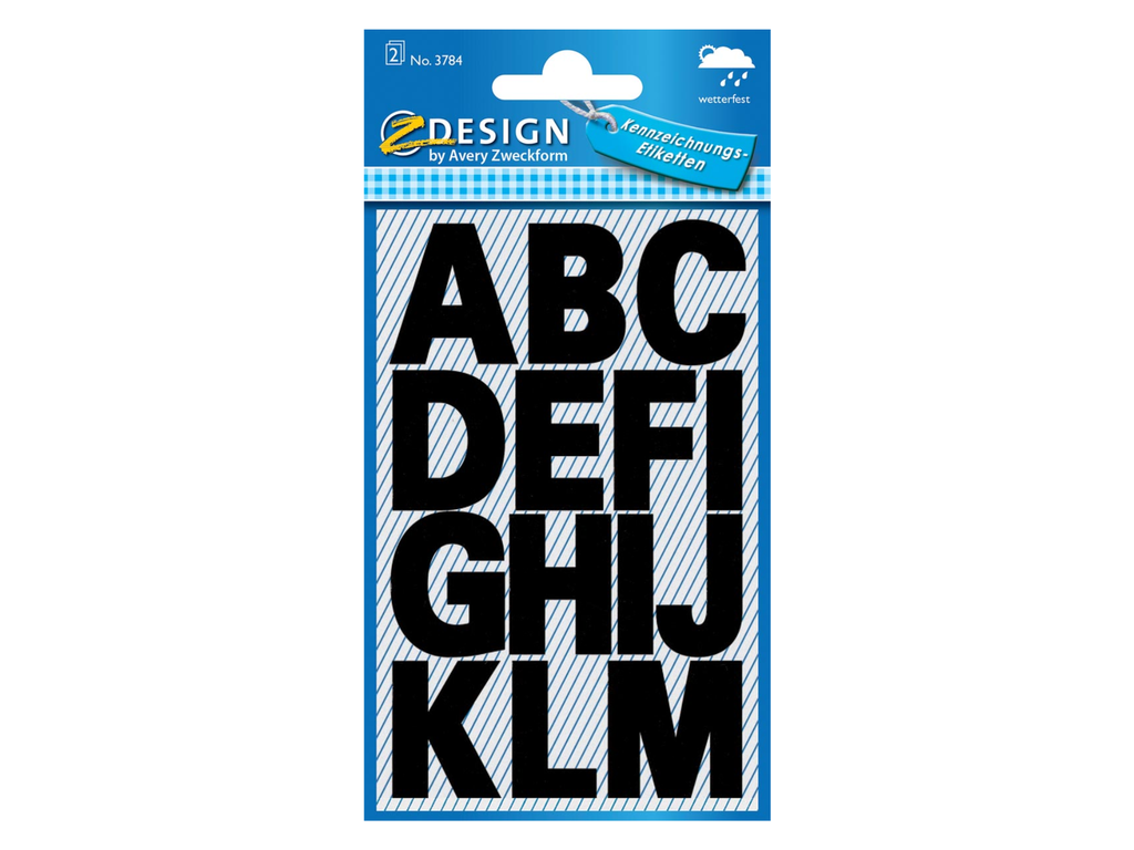 Etiketvel Avery Z-design Home letters 25mm weer- en waterbestendig zwart (2)