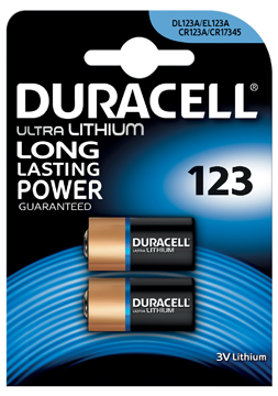 Batterij Duracell Ultra Lithium CR123 3V (2)