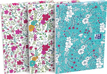 Notitieboek Oxford Floral softcover A6 gelijnd 160blz assorti
