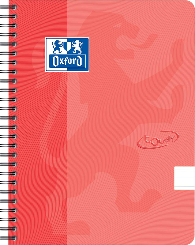 Schrift Oxford Touch karton A5 gelijnd 140blz oranje