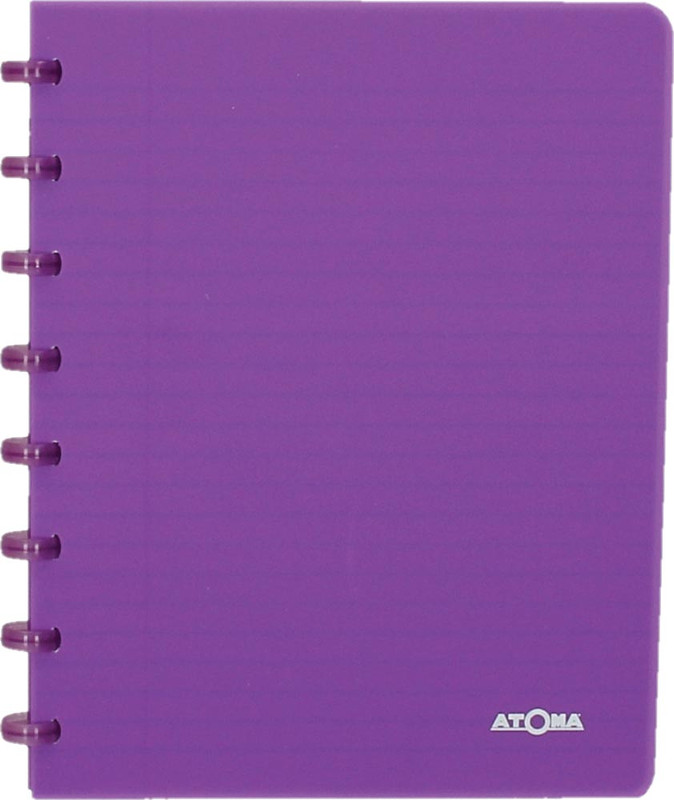 Schrift Atoma Trendy PP A5 gelijnd 144blz transparant paars