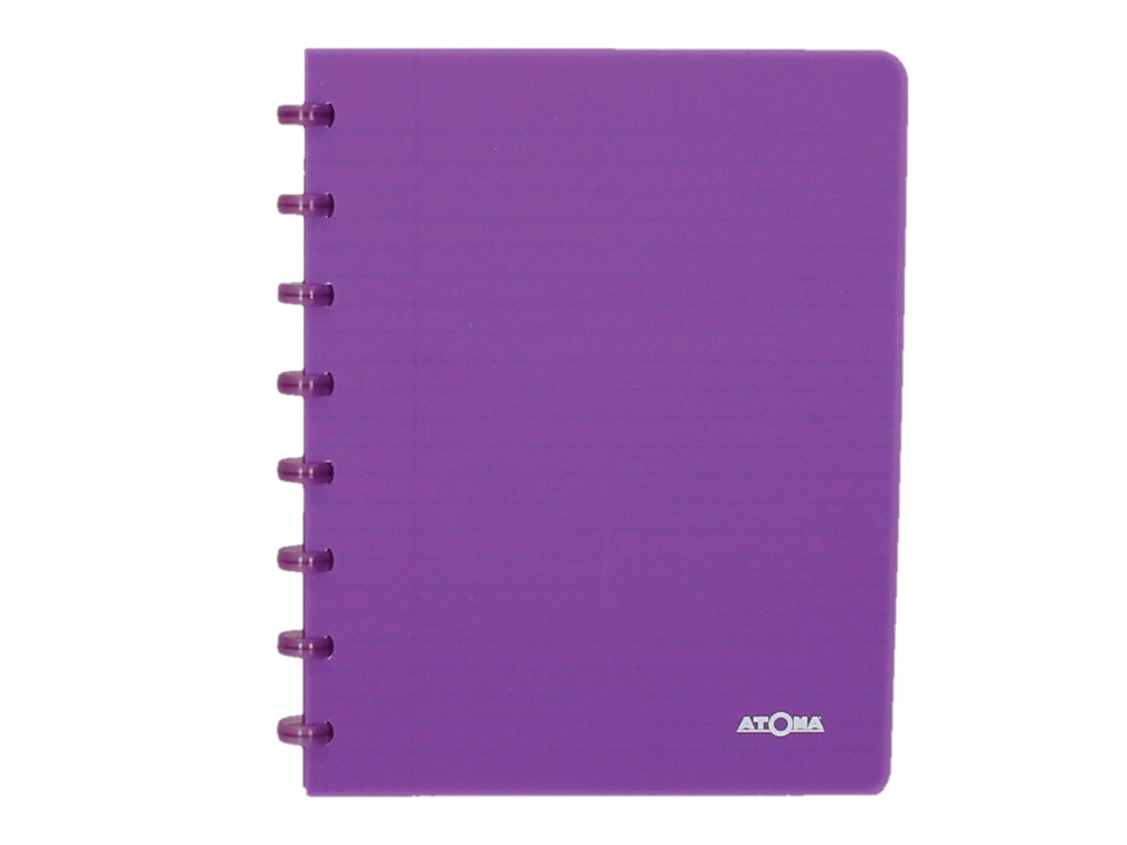 Schrift Atoma Trendy PP A5 gelijnd 144blz transparant paars