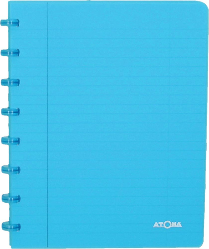 Schrift Atoma Trendy PP A5 gelijnd 144blz transparant turkoois