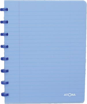 Schrift Atoma Trendy PP A5 geruit 144blz transparant blauw