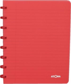 Schrift Atoma Trendy PP A5 geruit 144blz transparant rood