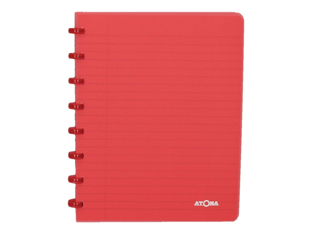 Schrift Atoma Trendy PP A5 commercieel geruit 144blz transparant rood