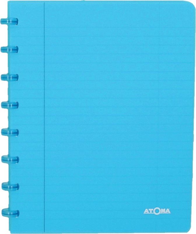Schrift Atoma Trendy PP A5 commercieel geruit 144blz transparant turkoois