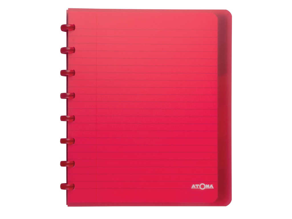 Schrift Atoma PP A5 maxi gelijnd 120blz met tabs transparant assorti