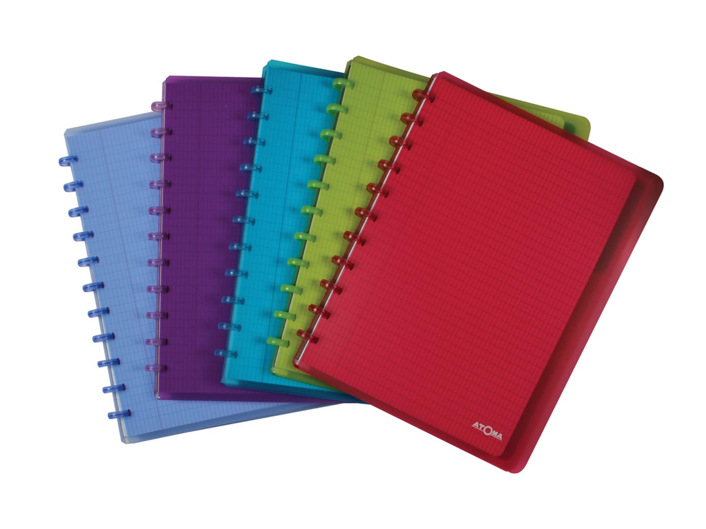 Schrift Atoma PP A4 maxi commercieel geruit 120blz met tabs en 5 showtassen transparant assorti